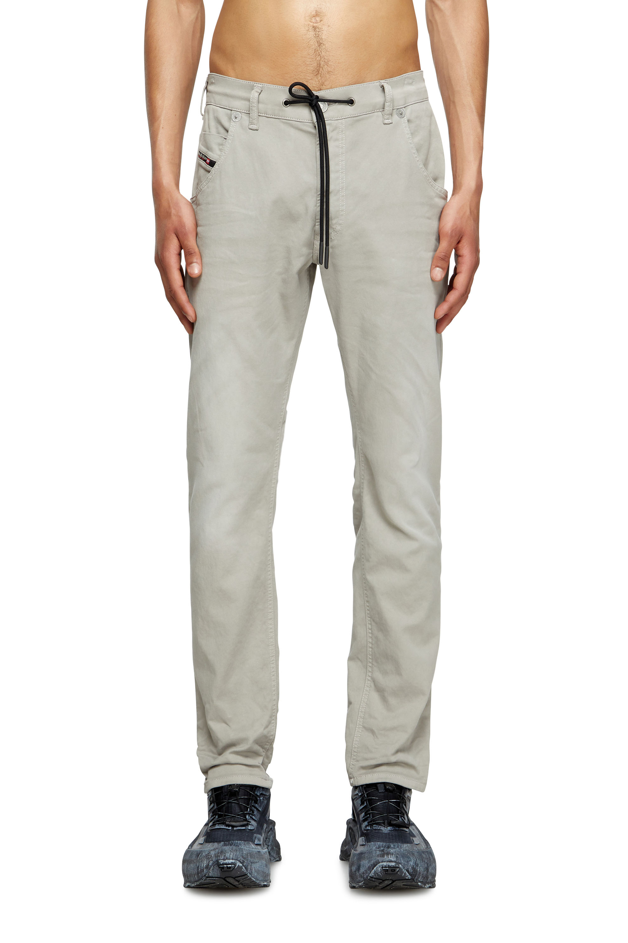 Diesel - Man's Regular 2032 D-Krooley Joggjeans® 0670M, Light Grey - 1
